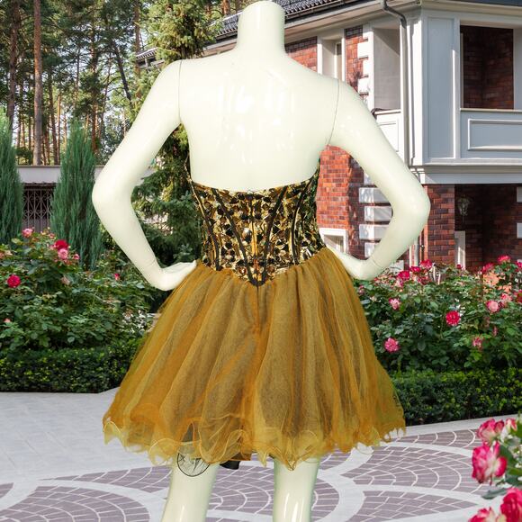 Tony Bowls Beaded Tulle Evening Cocktail Party Formal Prom Mini Dress XS - Picture 3 of 11